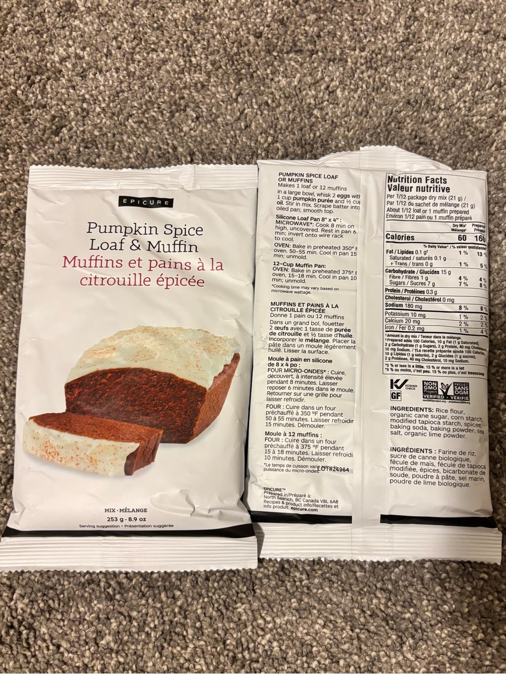 Epicure - Pumpkin Spice Loaf & Muffin Mix (x2)